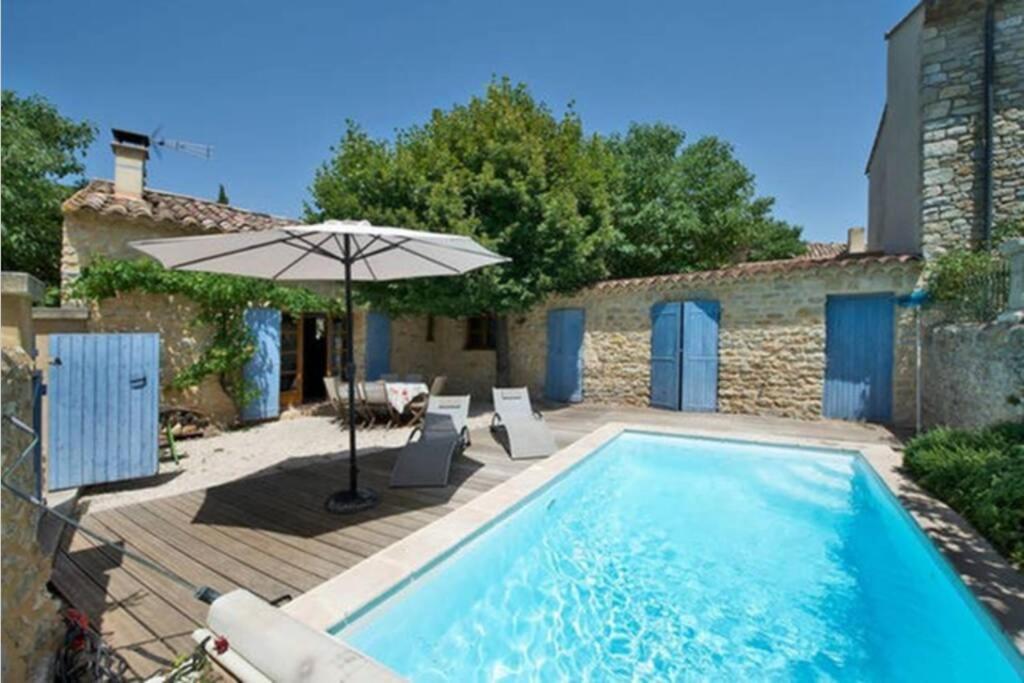 Maison De Plain Pied Pour 4 Pers Piscine Lussan Lussan  Exteriér fotografie