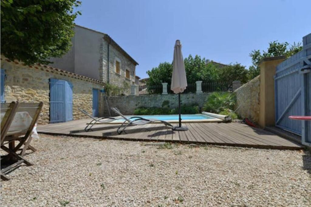 Maison De Plain Pied Pour 4 Pers Piscine Lussan Lussan  Exteriér fotografie